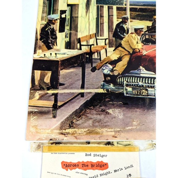 Across‎ the Bridge 1957 Original Lobby Card Movie Poster Rod Steiger British UK - Picture 4 of 7